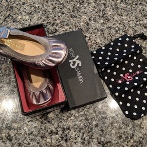 NIB Toddler Girls Yosi Samri Silver Ballet Flats